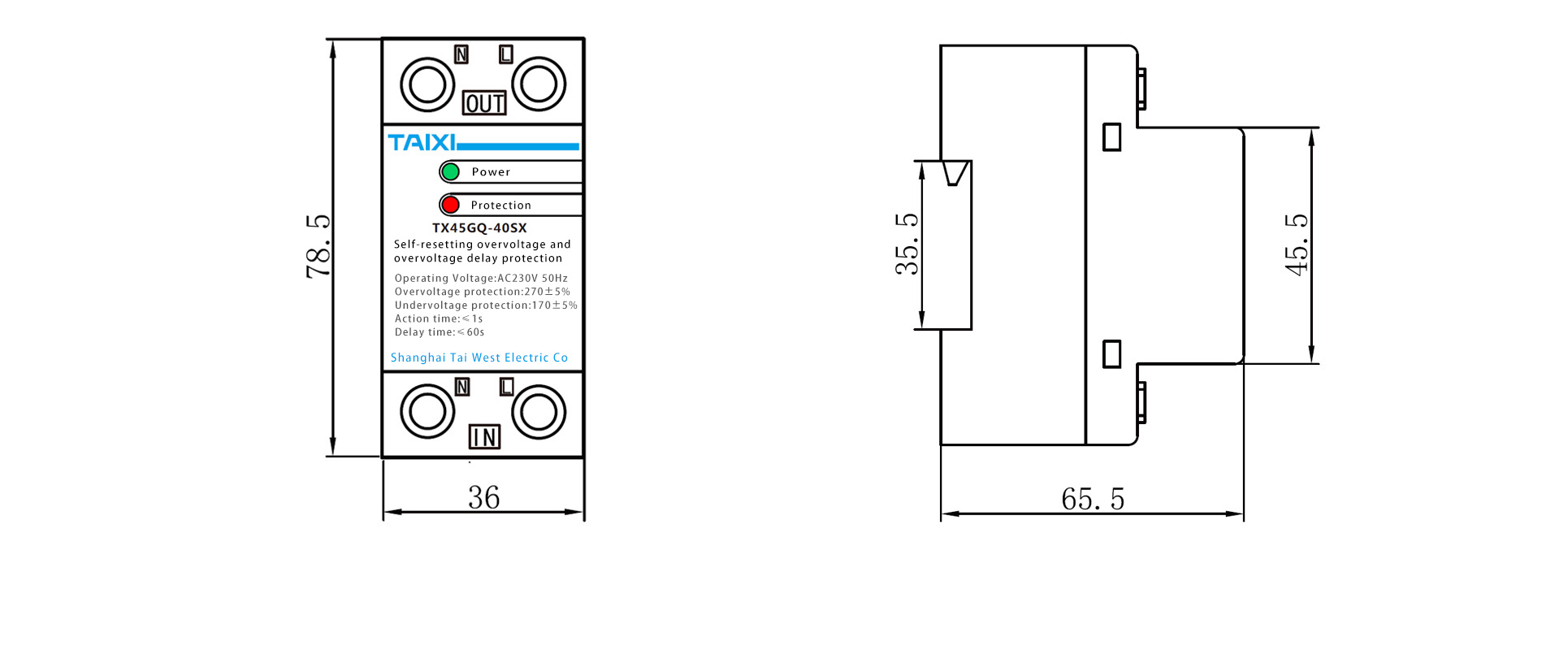 Over Voltage And Under Voltage Protection Devices- TAIXI Electric